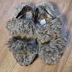 UGG Fluff Sugar Burnt Olive Sandal - Women's